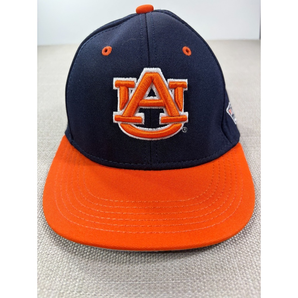 The Game Auburn University Embroidered Logo Kids Fitted Cap Navy Orange Size XS